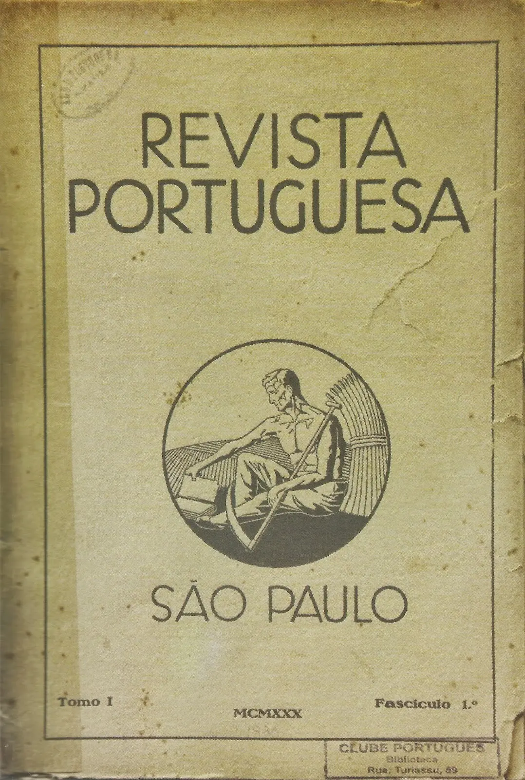 Capa histórica da Revista Portuguesa editada pelo Clube